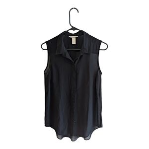 H&M Black Sleeveless Blouse